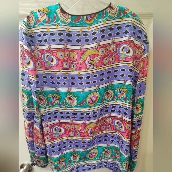 Maggie London Silk Blouse Women's Size 10 - Picture 6 of 9